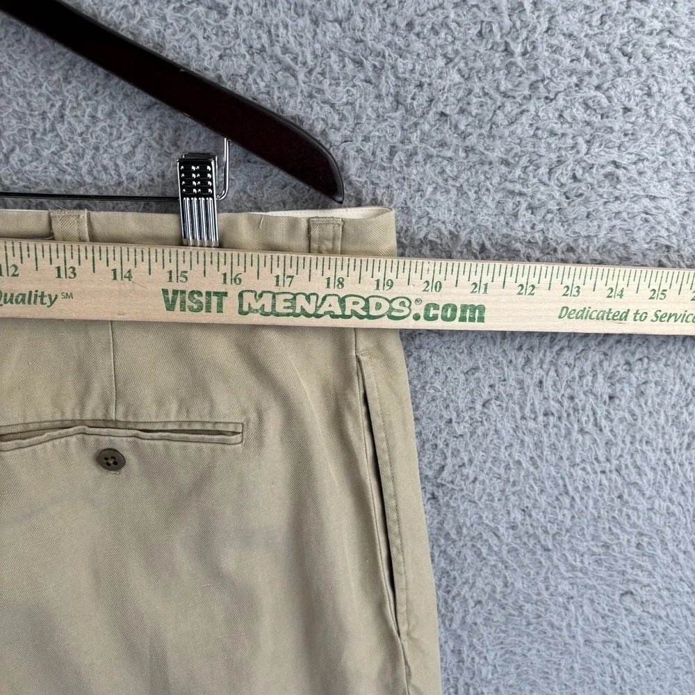Vintage Polo Ralph Lauren Pants Mens 38x30 Beige Linen‎ Silk Blend Pleated